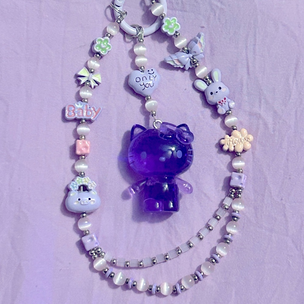 Hello Kitty Purple Charms